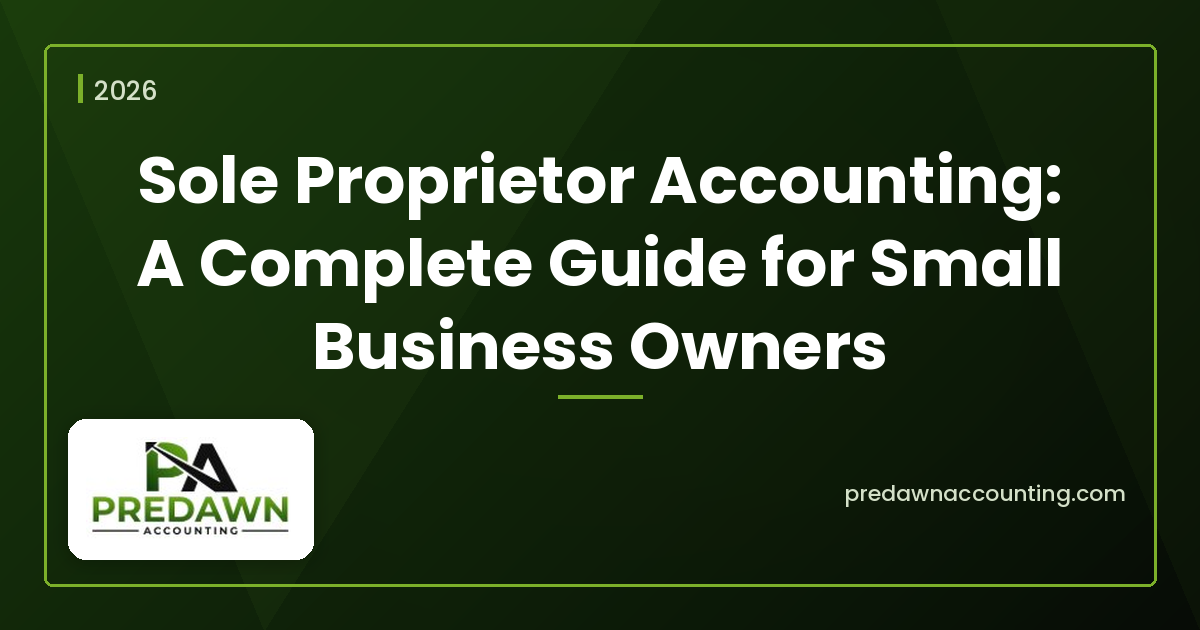 Sole Proprietor Accounting Complete Guide for Small Business Owners - Predawn Accounting