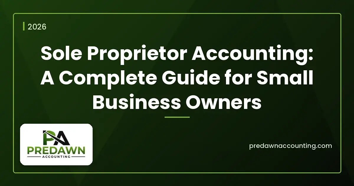 Sole Proprietor Accounting Complete Guide for Small Business Owners - Predawn Accounting