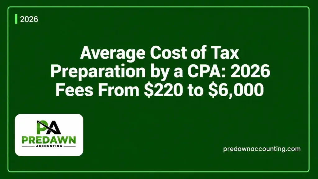 Average Cost of Tax Preparation by a CPA: 2026 Fees From $220 to $6,000